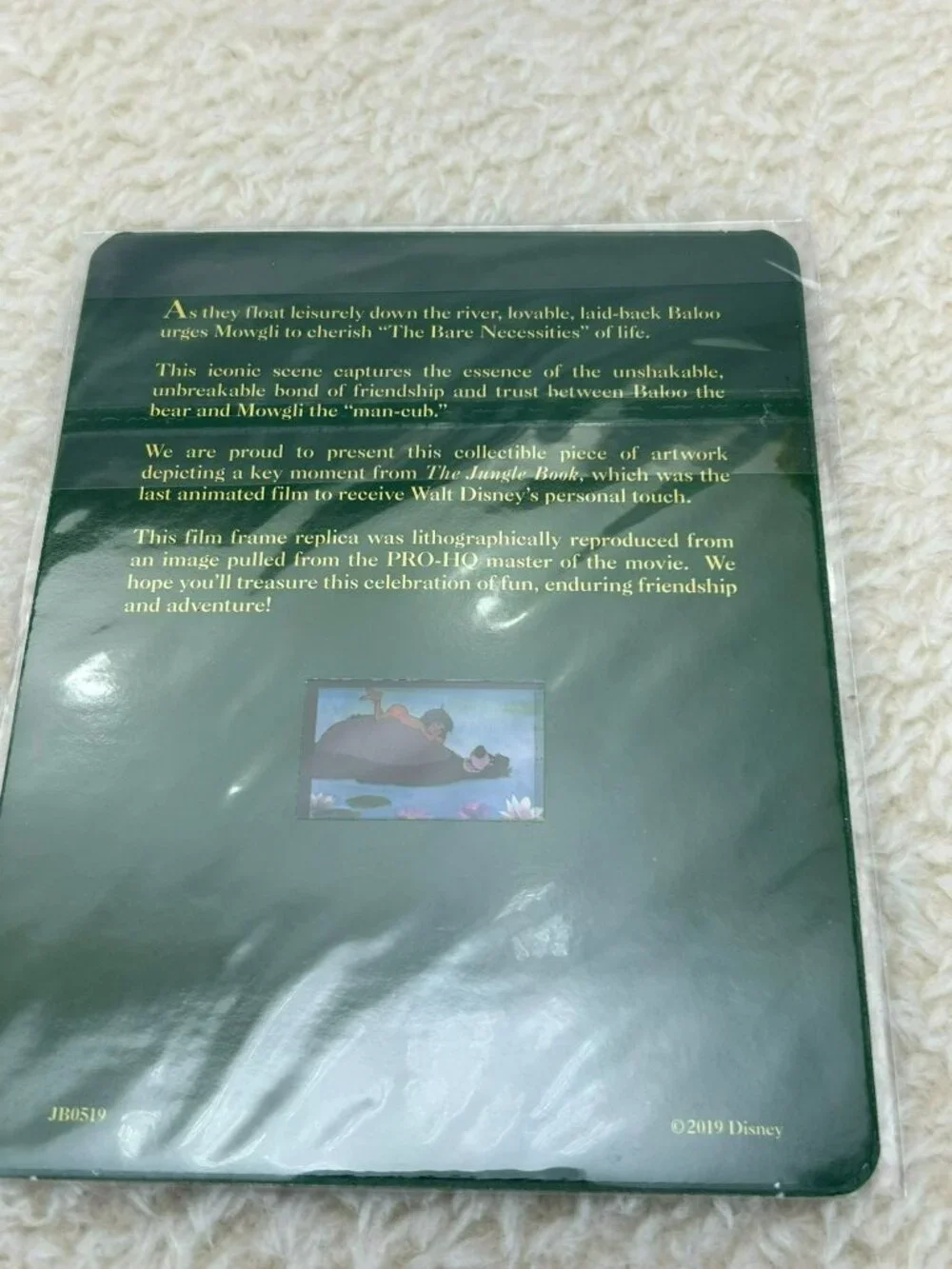 Disney The Jungle Book 2019 Collectible Lithograph Art With Baloo & Mowgli New S - Picture 2 of 2
